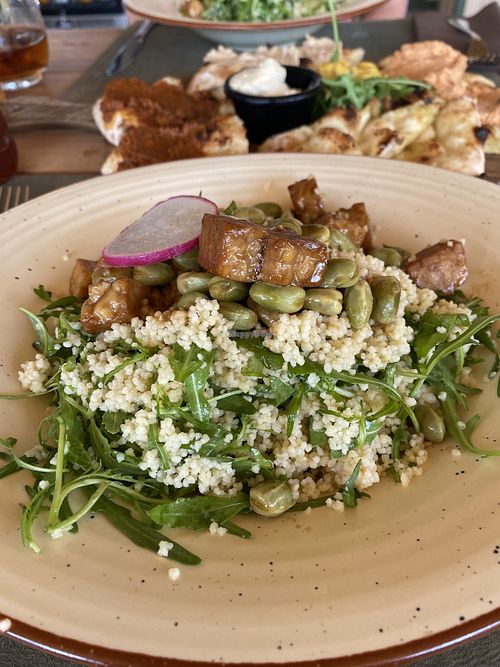 Couscous salad with beans and tempeh  at Olíva in Stari Grad