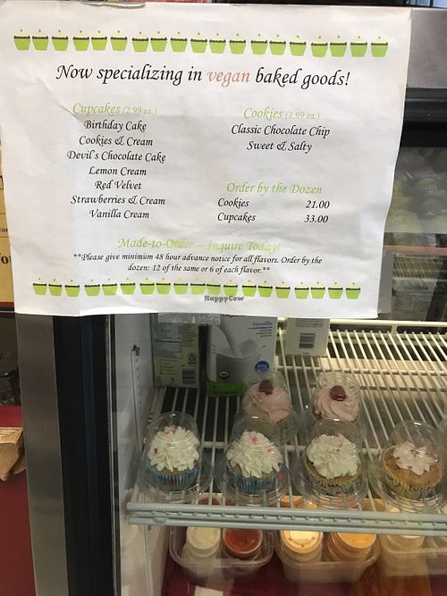 Vegan cupcakes  at Firehouse Deli in Gaithersburg