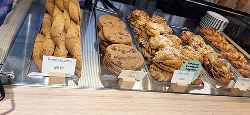 Sweet treats at Waynes Coffee - Drottninggatan in Stockholm