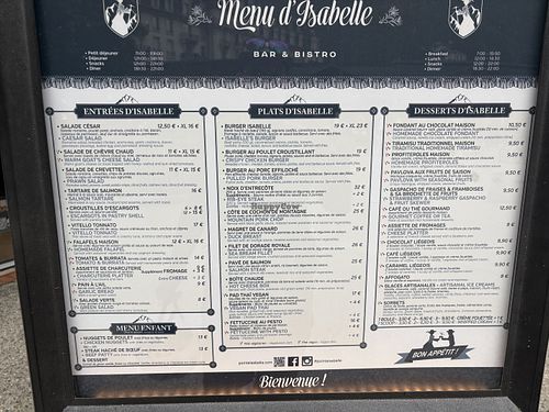 They have vegan and vegetarian options listed.    at Pointe Isabelle in Chamonix-mont-blanc
