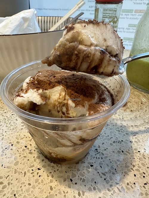 Vegan tiramisu!  at Ramen O'Bowl in Cambridge