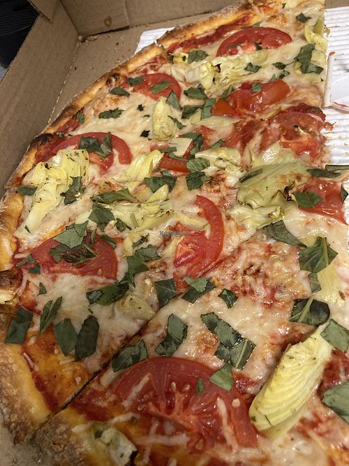 New York Style with tomato, basil, artichoke    at Butler's Pizza in Thousand Oaks
