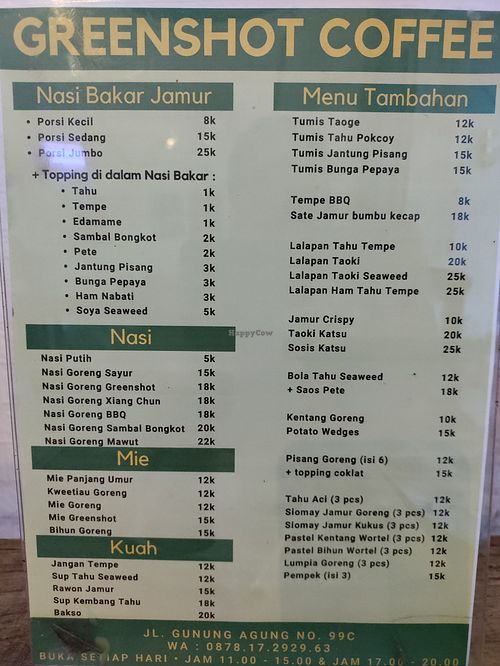  at Greenshot Vegan Coffee in Denpasar