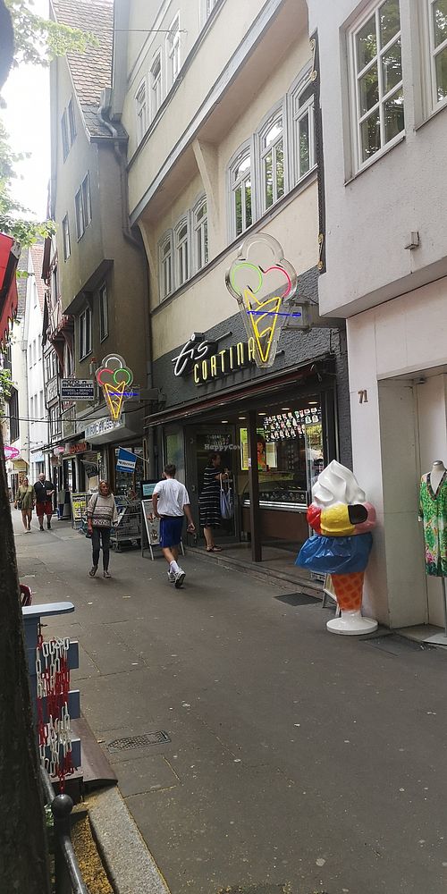 Terrace to the left at Cafe Cortina  in Friedberg