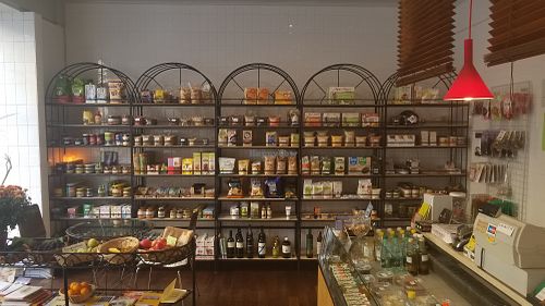 Inside at Aux Deux Portes Cafe in Geneva