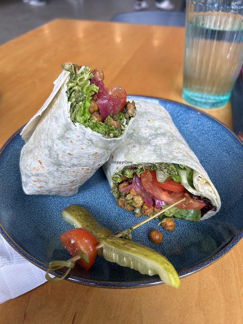Chickpea wrap (veganized)  at Receiver Coffee Co - The Brass Shop in Charlottetown