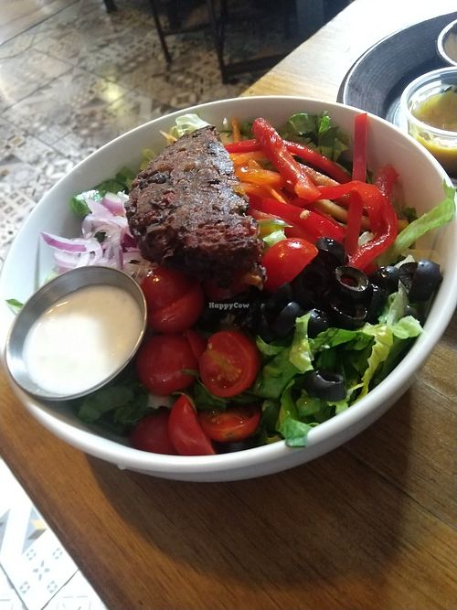 Salad (part of meal of the day) at Casa Luna in Santiago