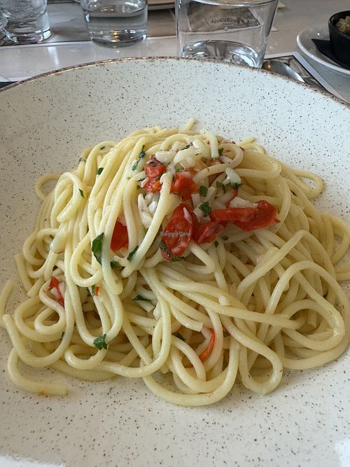 Spaghetti aglio e olio  at Vegera   in Mykonos