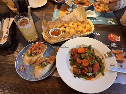 Lots of yummy vegan choices.   at Sphinx in Swinoujscie