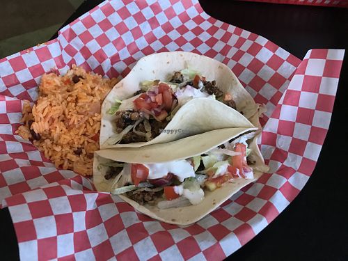 Beyond burger tacos  at Tricky Fish in Charleston