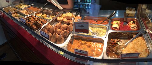 Loads of hot dishes to choose from.  at Vege Rama - Adelaide St in Brisbane