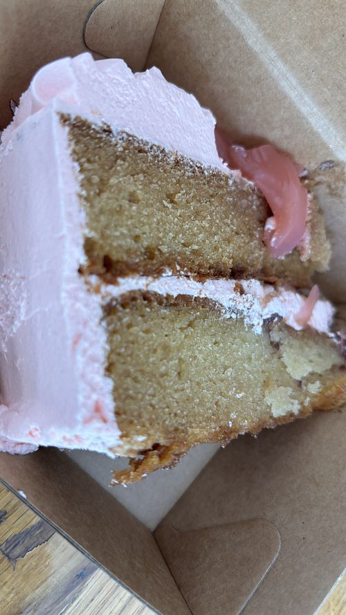 Strawberry cake  at Vege Rama - Adelaide St in Brisbane