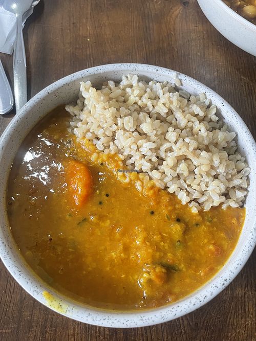 Rice and lentil soup (size S)  at Vege Rama - Adelaide St in Brisbane