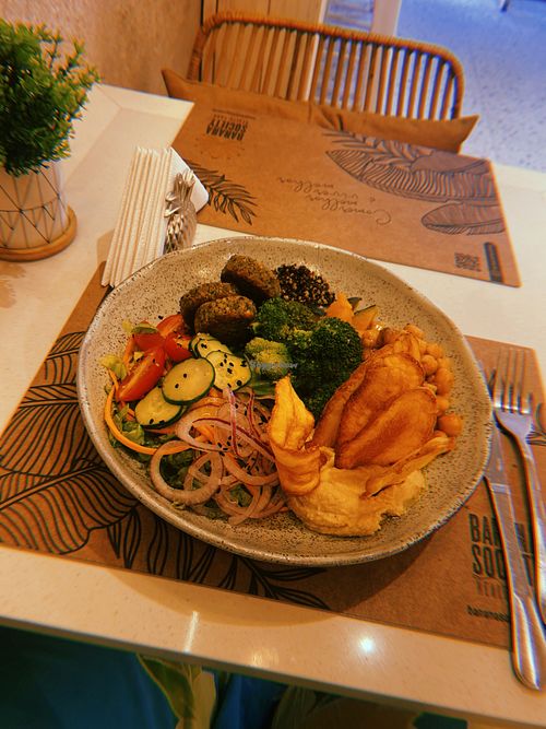 Falafel bowl  at Banana Society in Sao Paulo