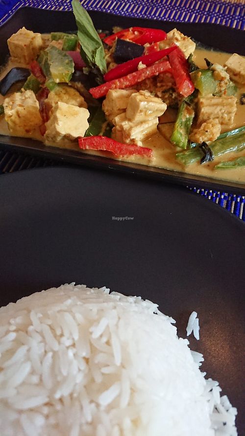 Ahaan curry pad ped, their signature curry. Both tasty and spicy AF. at Ahaan Fusion in Uppsala