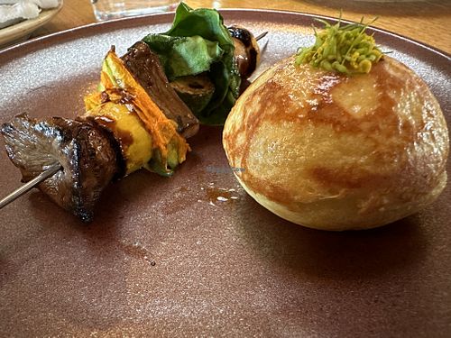 Veggie skewer and pastries   at The Second Story at Little Saint in Healdsburg