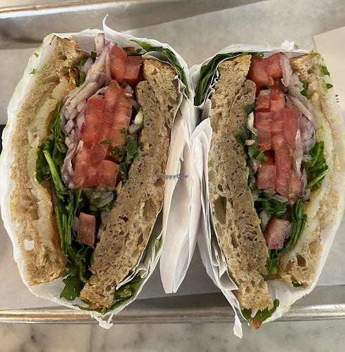 Hashbrown n’ Sausage vegan sandwich   at Gladly Coffee in Spring Valley