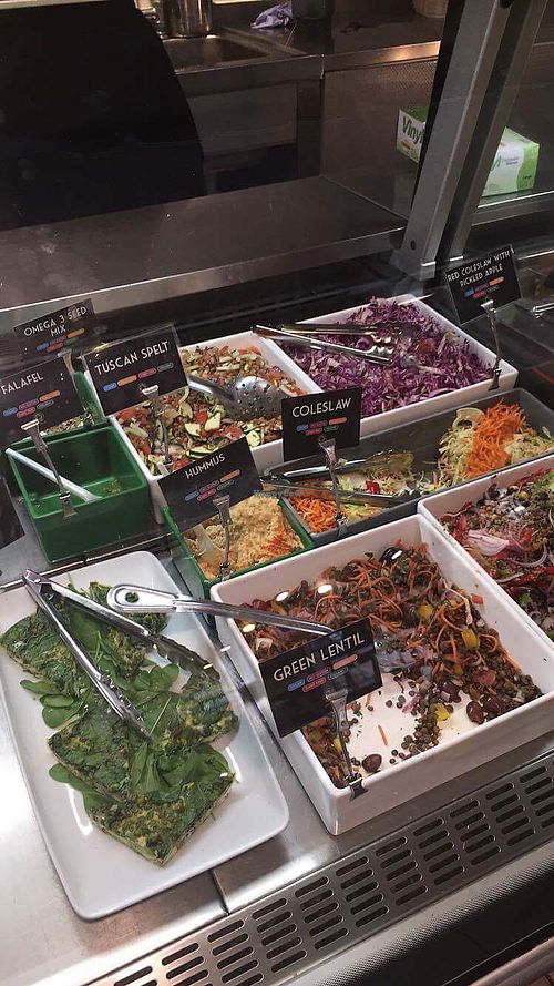 salad bar in Westbourne Grove store at Planet Organic - Torrington Place in London