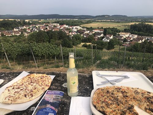 Schöne Aussicht und gutes Essen 😊   at Biergarten Burg Stettenfels in Untergruppenbach