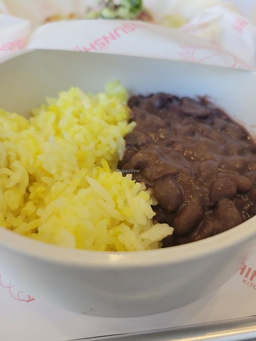 Rice and bean side at Hey Sunshine Kitchen in Culver City