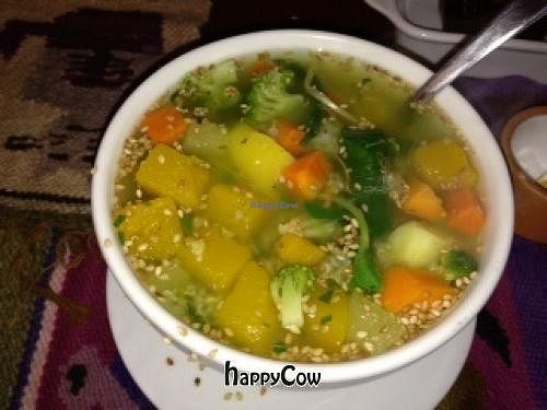 Delicious Quinoa Soup! at Shaman Restaurant in Cusco