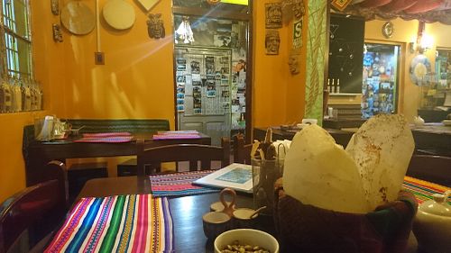 Inside at Shaman Restaurant in Cusco
