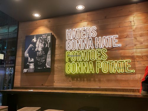 Funny signs at Frittenwerk - Frankfurt Hbf in Frankfurt