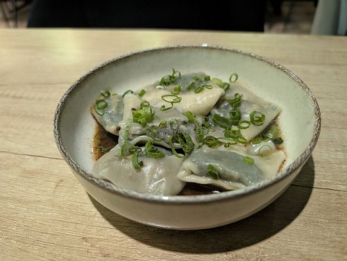Spinach dumplings at Asian Street in Chisinau