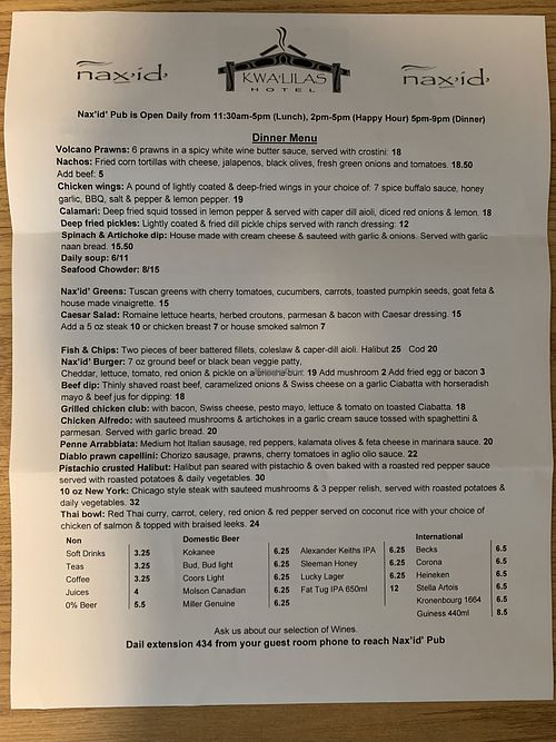 not particularly vegan friendly   at nax'id' Pub in Port Hardy