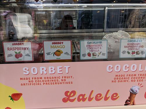 Vegan ice cream flavors at Lalele Organic Gelato  in Auckland
