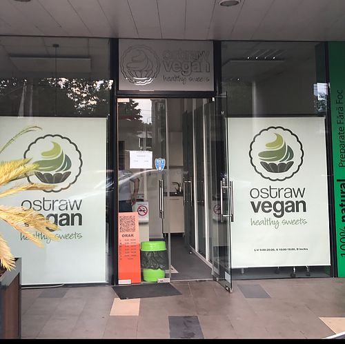 entrance  at Ostraw Vegan in Bucharest