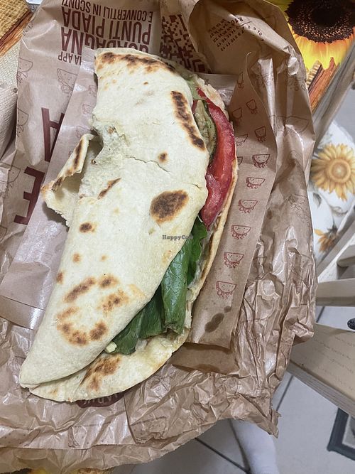 Tortilla with avocado, tomato and eggplantt  at La Piadineria in Lido Di Ostia
