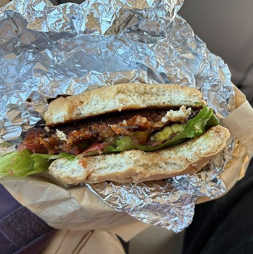 veggie burger  at Bob's Atomic Burgers in Golden