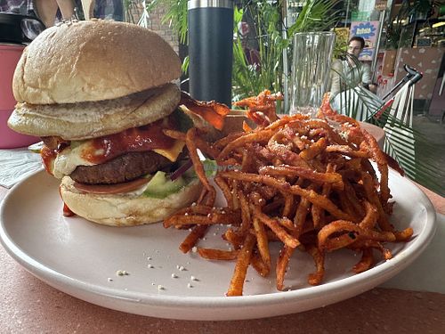 Whopper and fries  at La Gula By The Hungry Tapir in Kuala Lumpur
