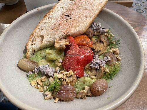 Pistachio pesto gnocchi with sourdough  at Wanaka in Hong Kong Island