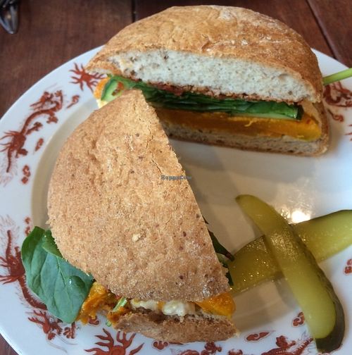 Roasted pumpkin sandwich at Sweet Bones Bakery Cafe in Scullin