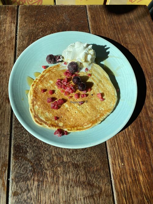 Beau’s Pancake (kid size serve, no longer on the menu but available when asked)  at Sweet Bones Bakery Cafe in Scullin