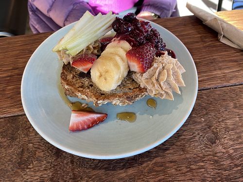 Loaded banana bread   at Sweet Bones Bakery Cafe in Scullin