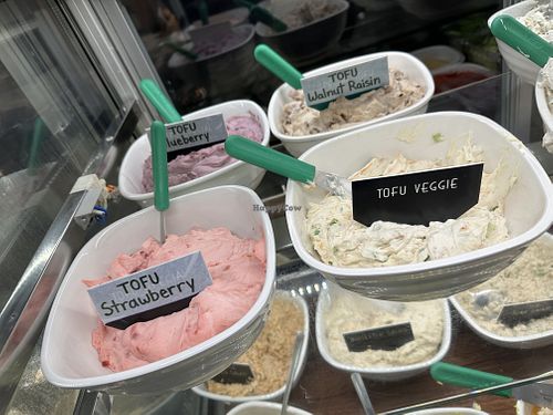 tofu spreads  at Tompkins Square Bagels in New York City
