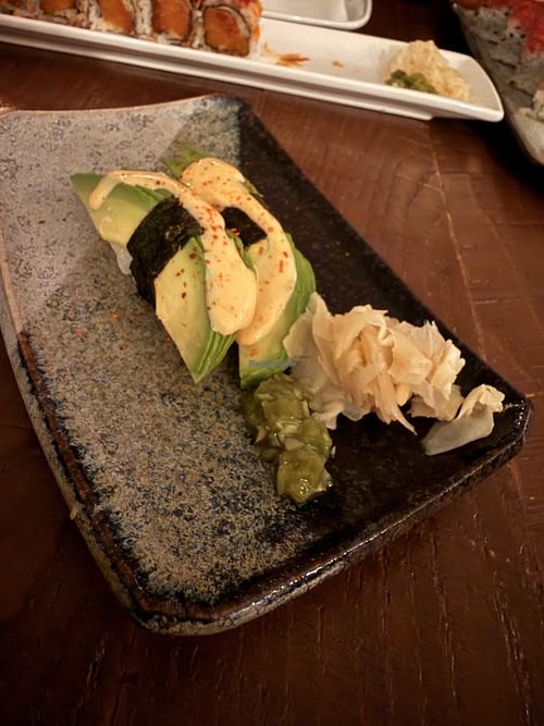 Avocado nigiri   at Oka in London
