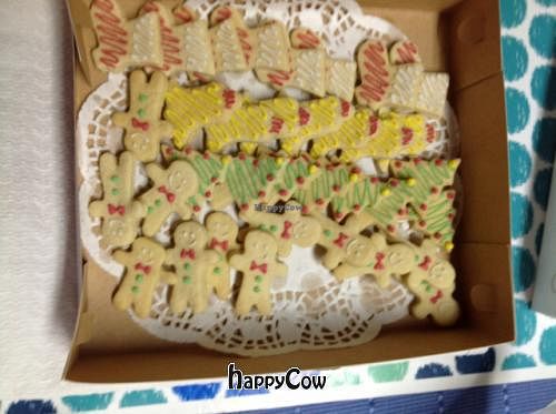 Christmas cookies at Sesamo Pasteleria Vegana in Lima