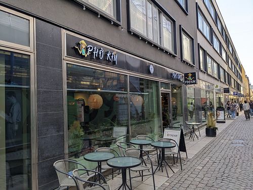 Outside at Pho Kim in Gothenburg