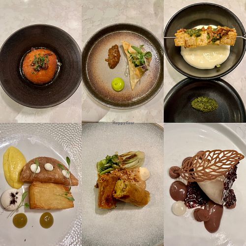 All the 6 courses of the Street Food set  at Six by Nico in Aberdeen