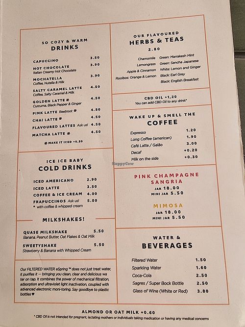 Menu 2 at Quase Café in Lisbon