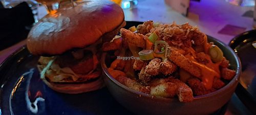 Vegan chicken burger at August House in Glasgow