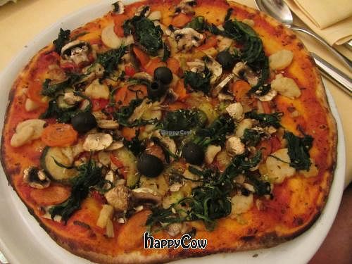 Pizza Vegetaria (with vegan cheese brought along) at Michelangelo in Saarbrucken