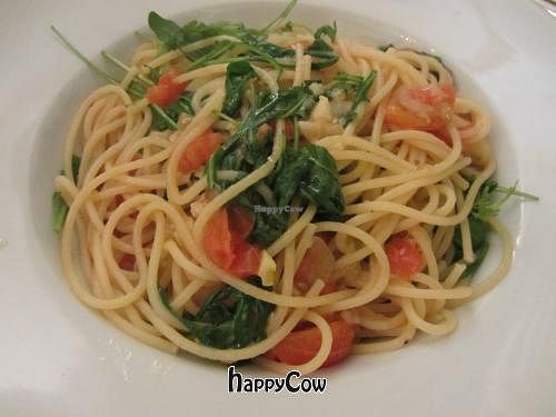 Homemade Spaghetti with rocket leaves (without cheese) at Michelangelo in Saarbrucken