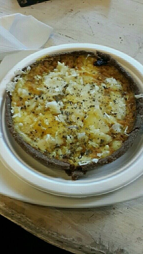 Vegan quiche at Planta Maestra - Antonio Varas in Santiago