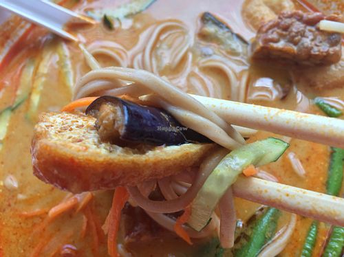 vegan laksa. yummy and not too spicy  at Simple Life - KLCC in Kuala Lumpur