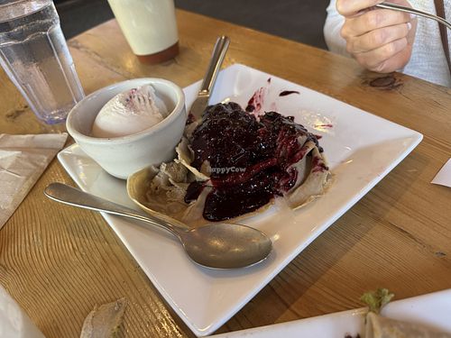 Vegan blueberry pie   at Skinny Pancake in Montpelier